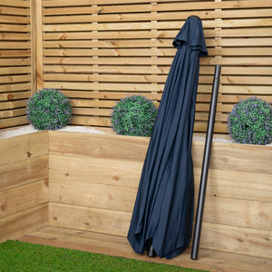 Samuel Alexander 2.7m Havana Garden Patio Parasol with Crank Handle and Cover in Blue