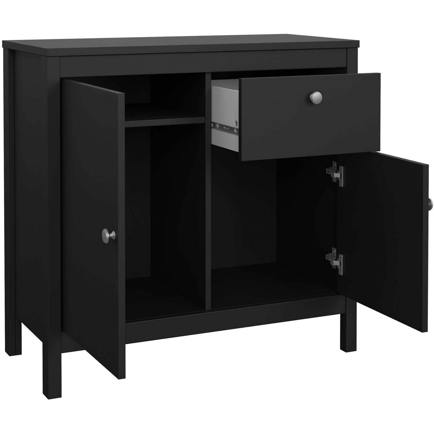 Gossmere Matt Sideboard 2 Doors 1 Drawer - Black