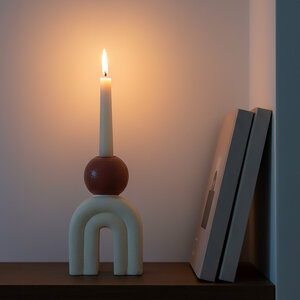 Utica Candle Holder With Cream Base