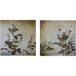 Madera Textured Florals Wall Plaques - Set of 2