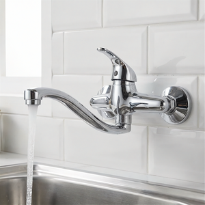 Bathroom Bath Kitchen Mixer Water Tap Chrome Plated Faucet Wall Mounted