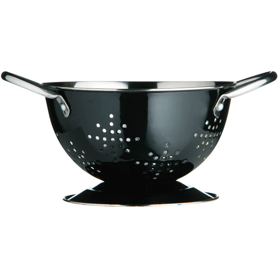 Hollis 14Cm Dia Mini Colander Black Retro Enamel (0508981)