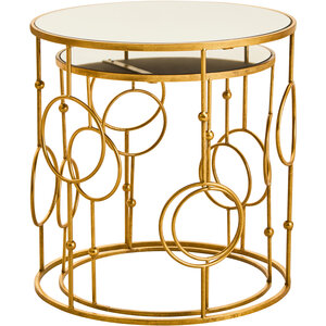 Avantis Set Of Two Gold Metal Tables