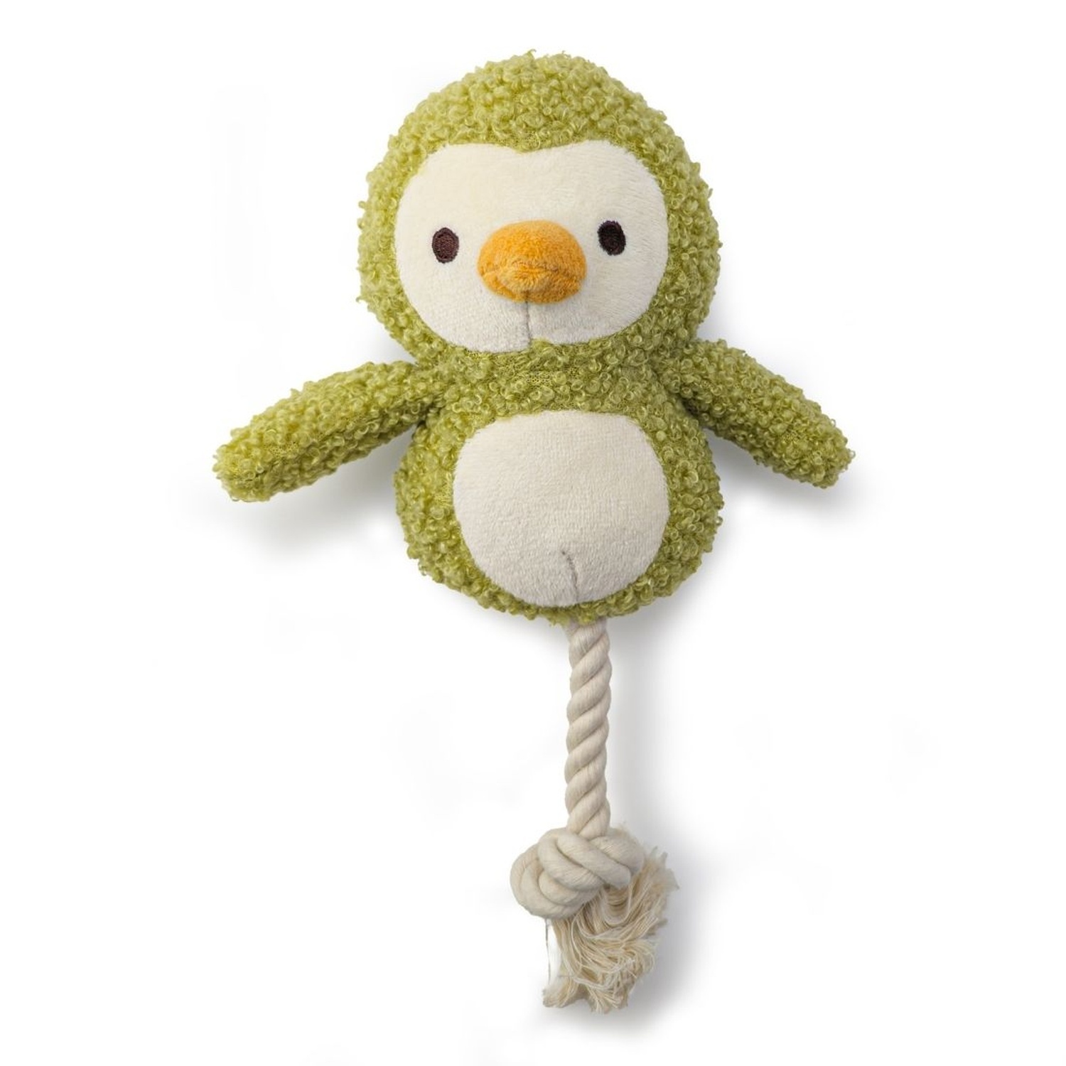 Hugglepets Tiny Tails Ropey Penguin Percy Squeaky Puppy Toy - Sage