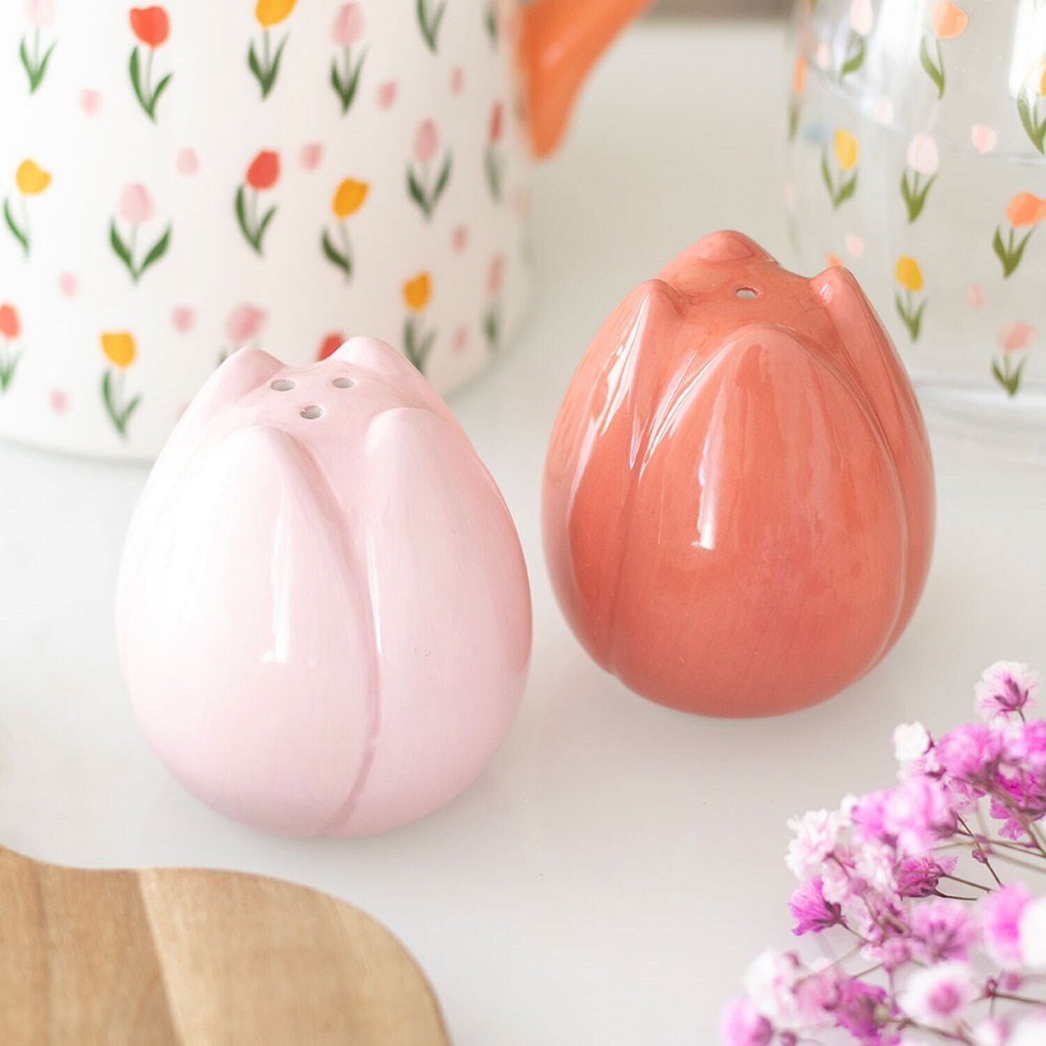 Image of Tulip Shaped Salt and Pepper Shakers&hellip;