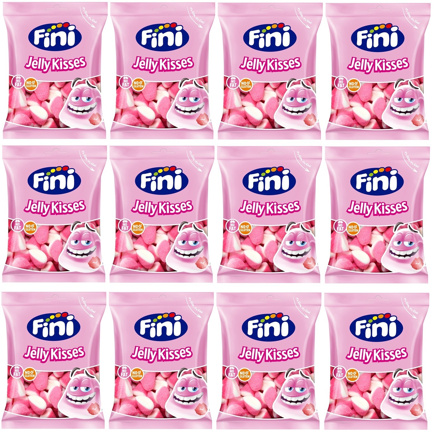Fini Sweets Fini Sweets Jelly Kisses Fruit Flavour Candy 12 x 75 Grams