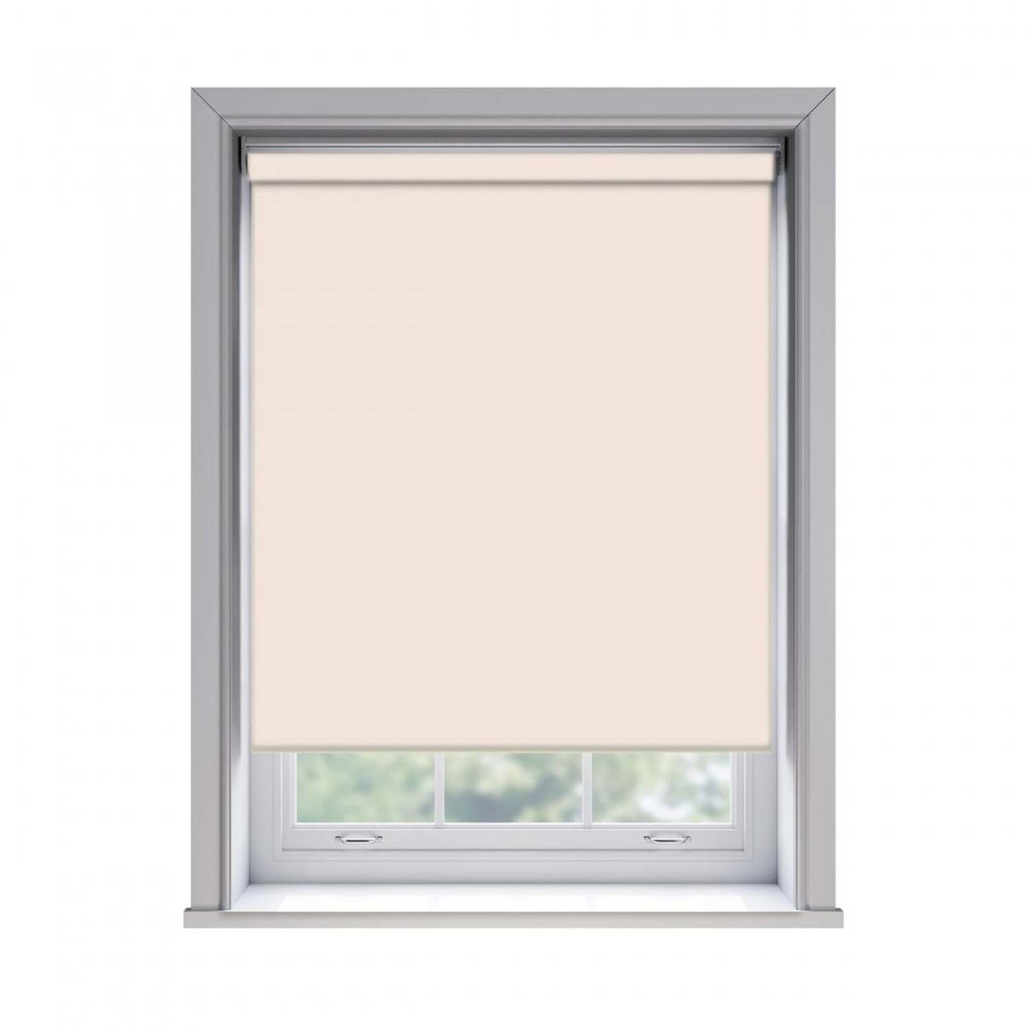No Drill Thermal Blackout Roller Blind 170cm Drop - Pink 75