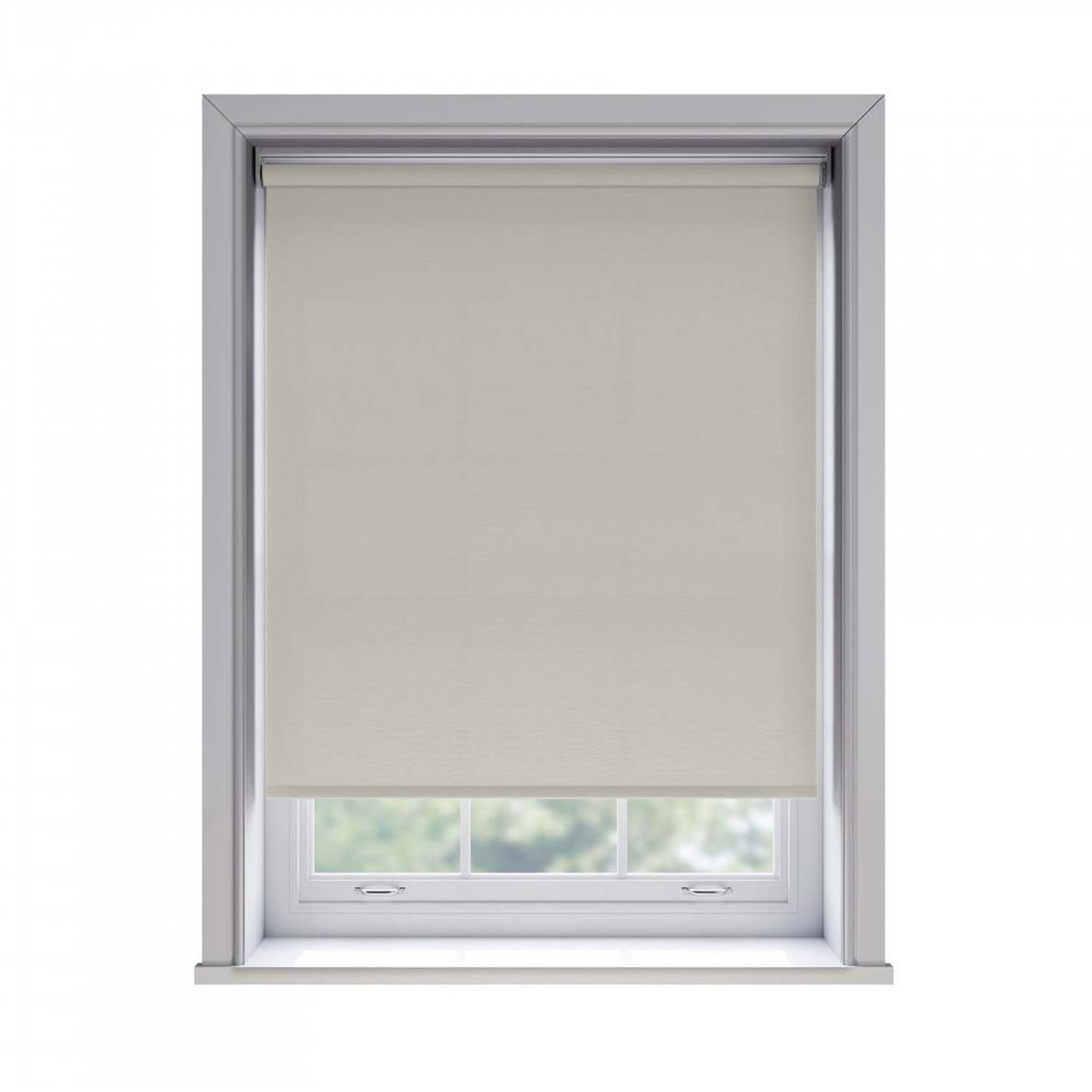 No Drill Thermal Blackout Roller Blind 170cm Drop - Oyster 45