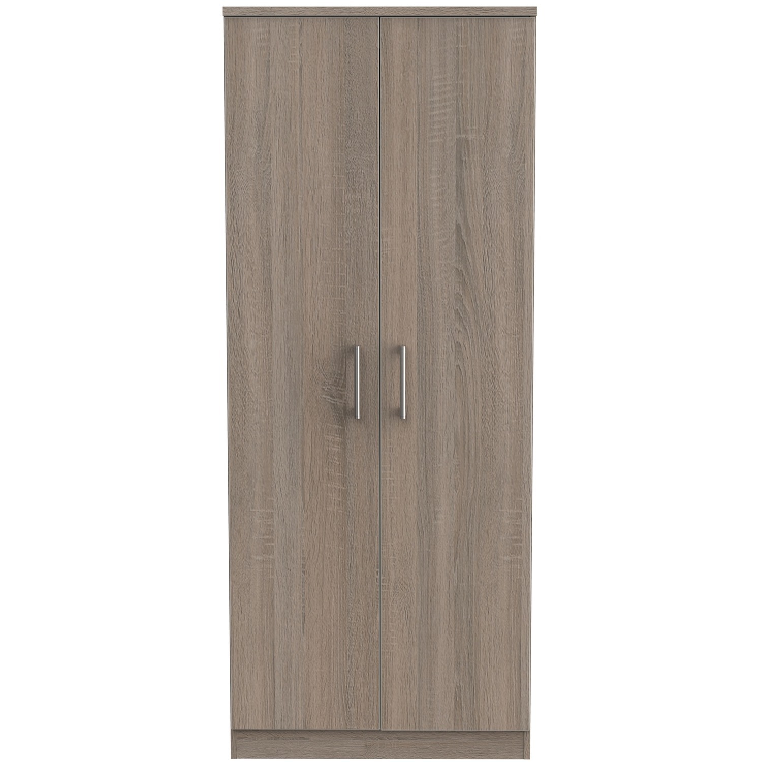 Devon Ready Assembled 2 Door Wardrobe - Darkolino (Dark) Oak