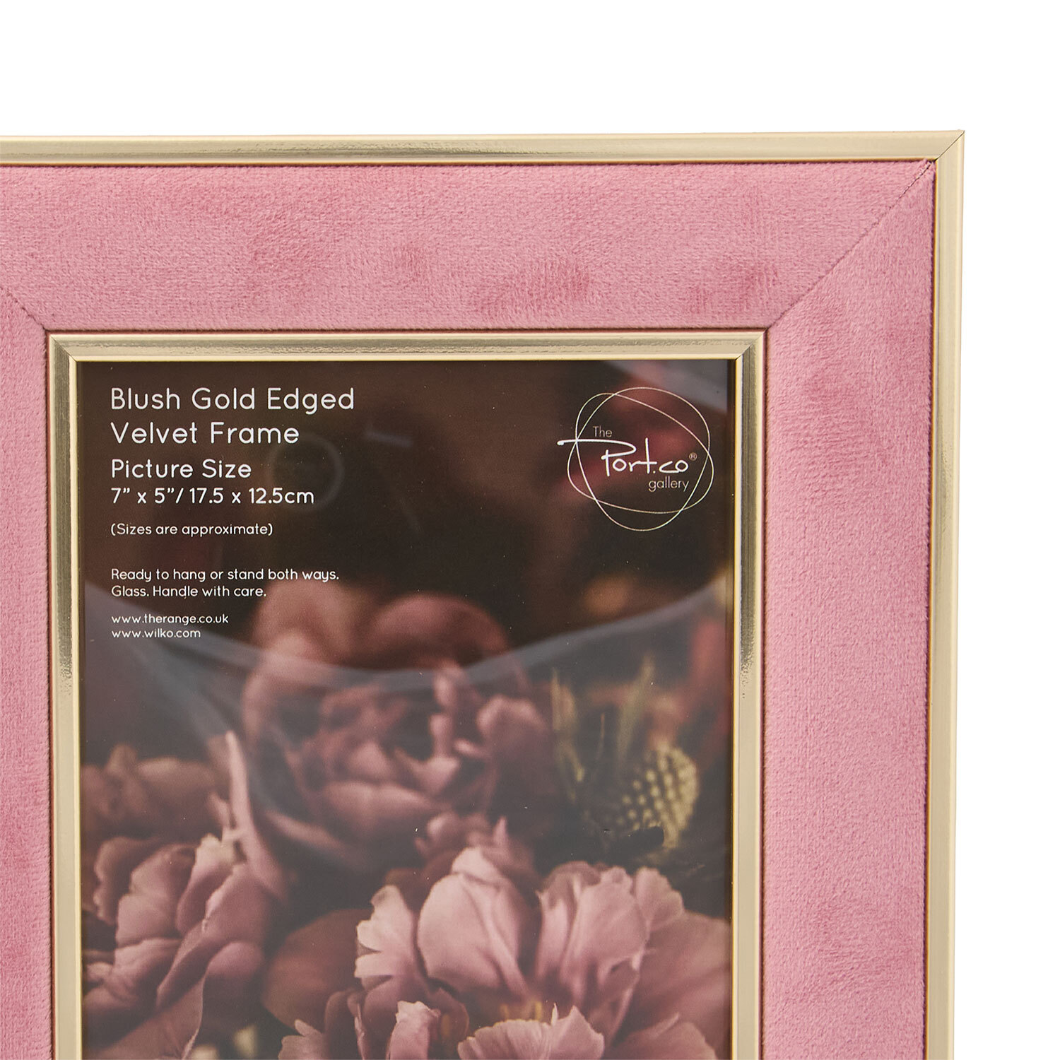Gold Edged Velvet Photo Frame