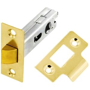 Securit Brass Plated Bolt Through Mortice Latch