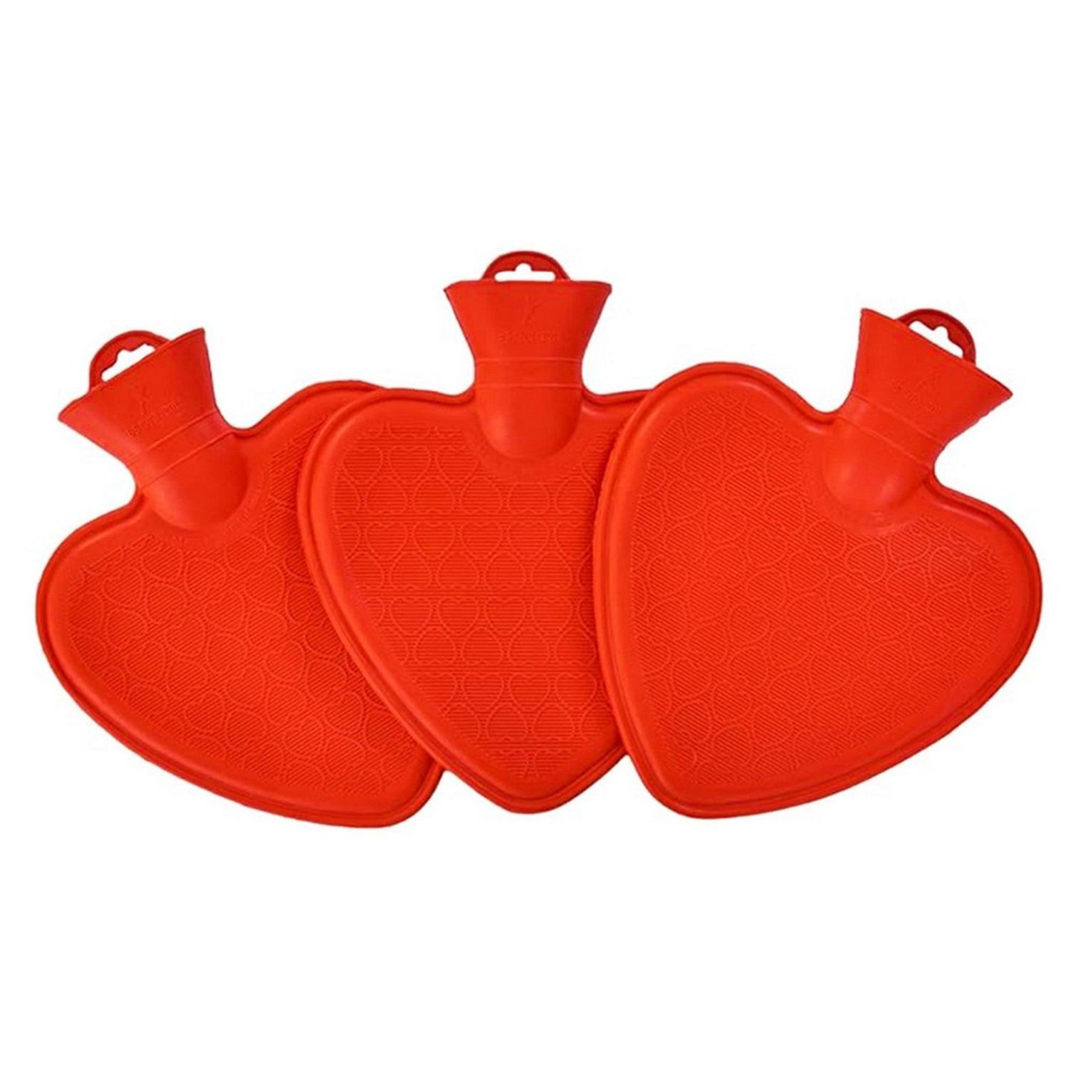K Collection Heart Hot Water Bottle (Pack Of 3) - Red