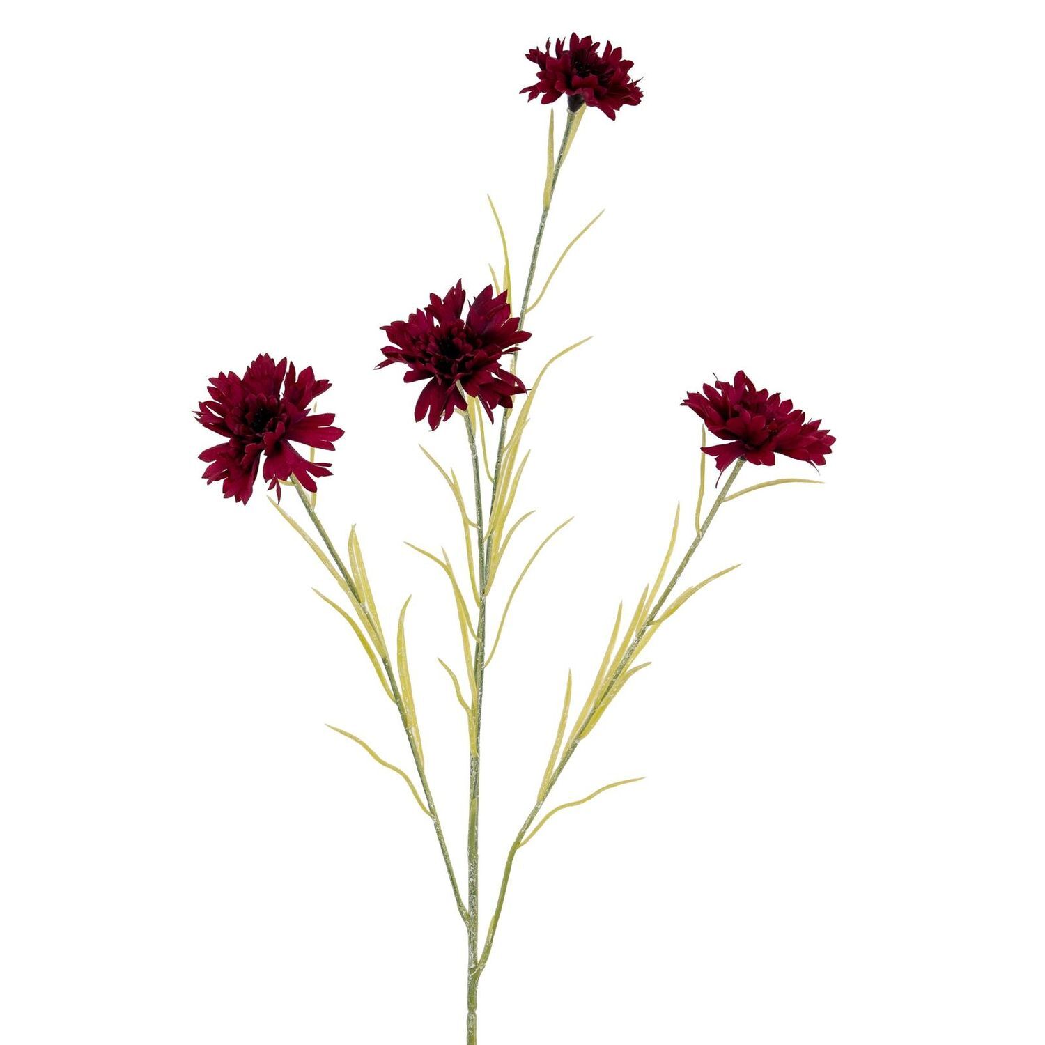 Hill Interiors Cornflower Artificial Plant - Burgundy