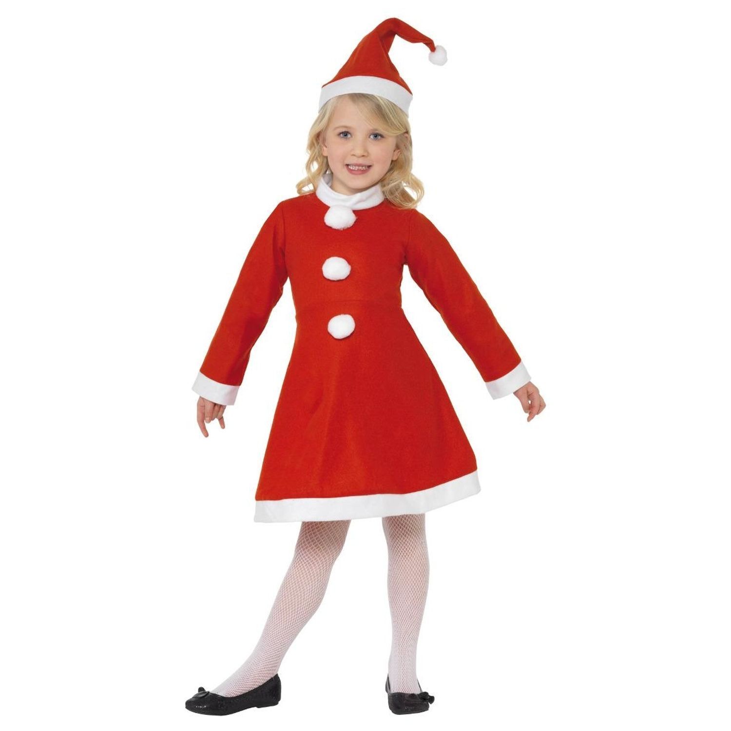 Smiffys Girls Santa Claus Costume Set - Red / 7-9 Years