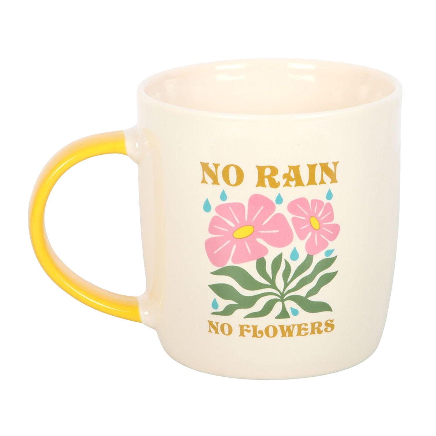 Something Different No Rain, No Flowers 370Ml Mug - White
