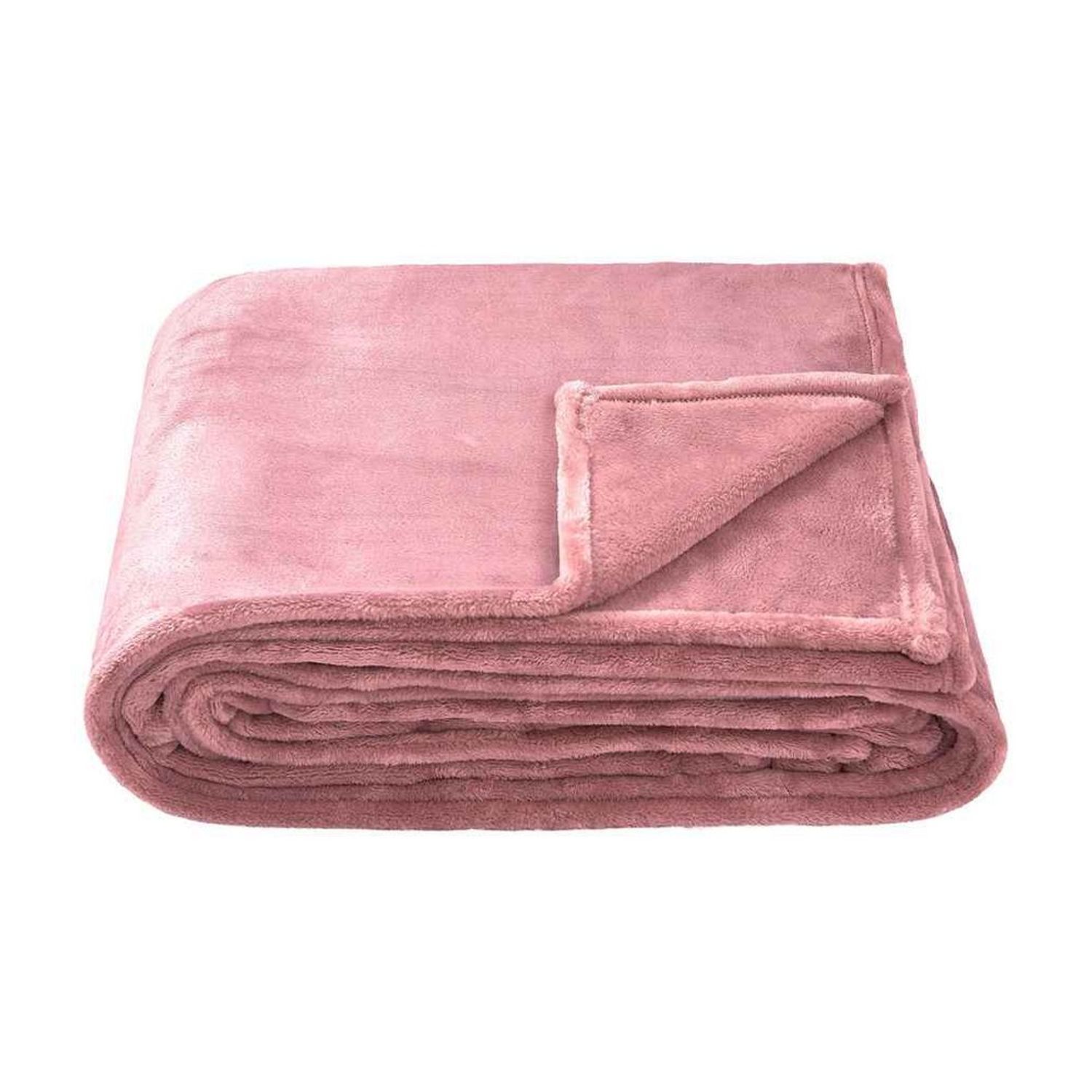 Brand Lab Fleece Plain Blanket - Blush Pink
