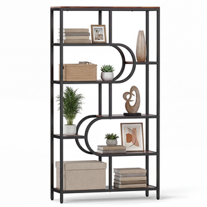 8-Tier Tall Etagere Bookcase
