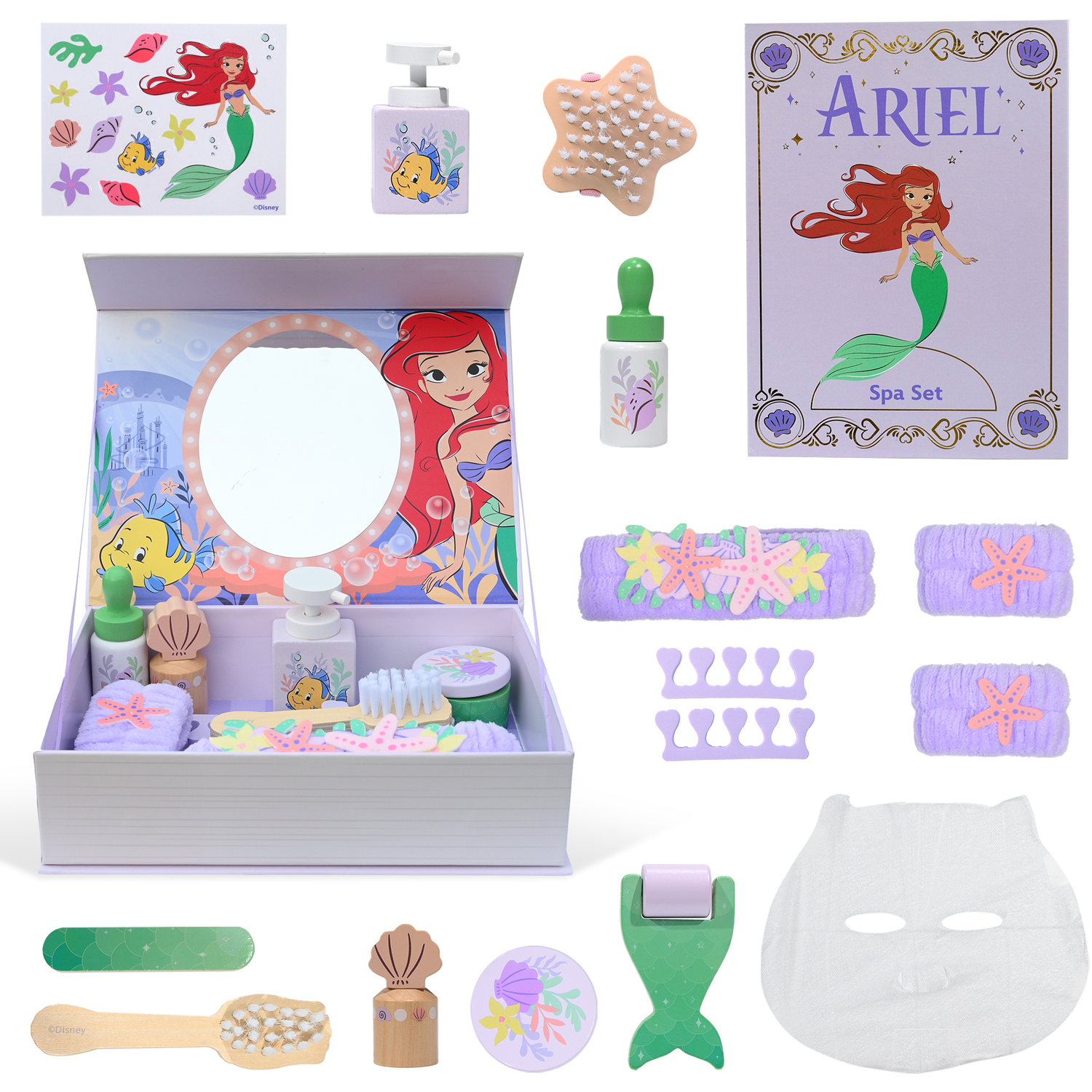DISNEY Princess Wooden Storybook Pretend Playset - 4 Character Designs - Multicolour / 29cm / 18.0