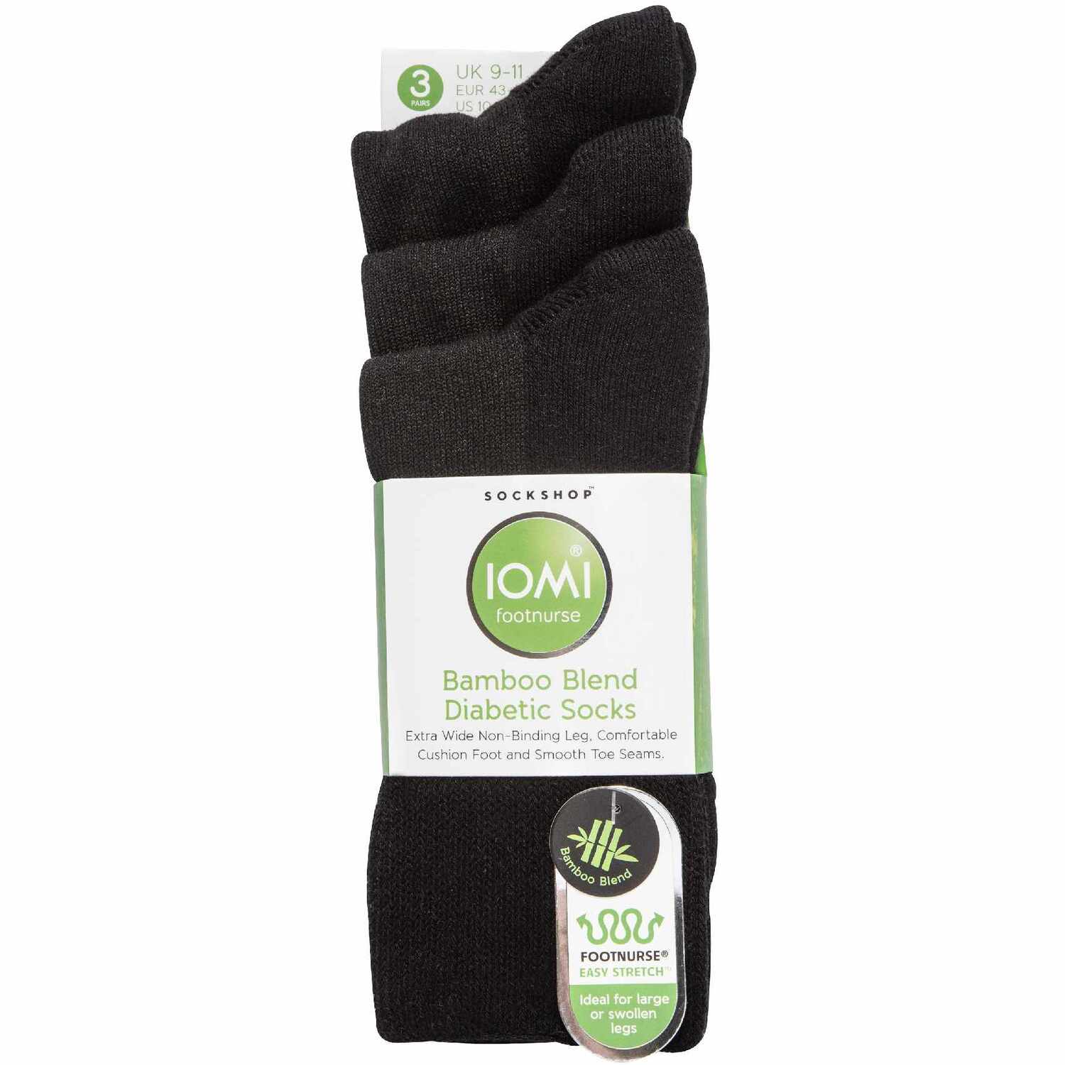IOMI Mens Extra Wide Bamboo Socks for Diabetics by