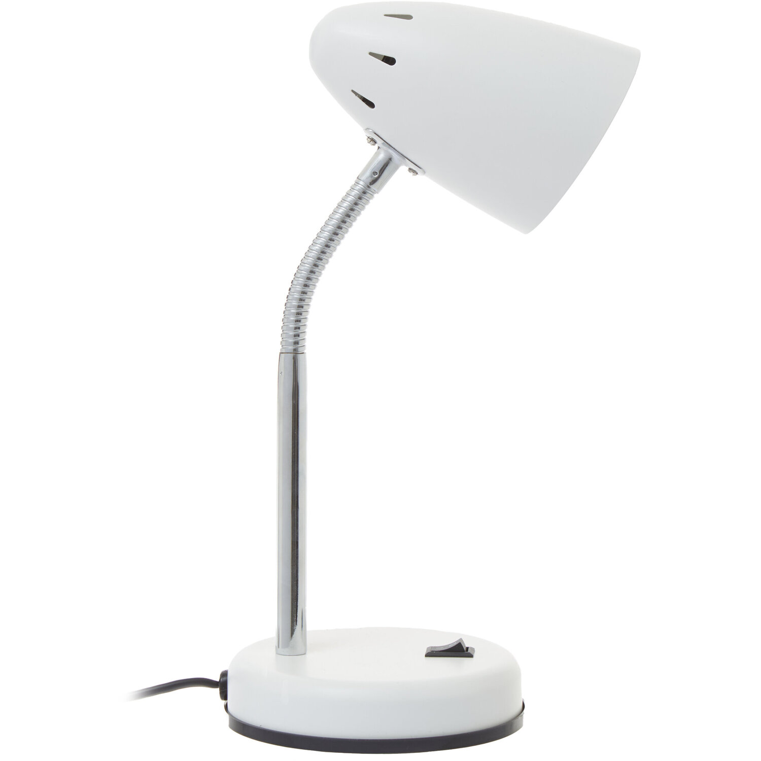 Orsina Matte Grey Desk Lamp, Adjustable Living Room Desk Lamp, Minimalistic Desk Lamp for Reading & Writing in White