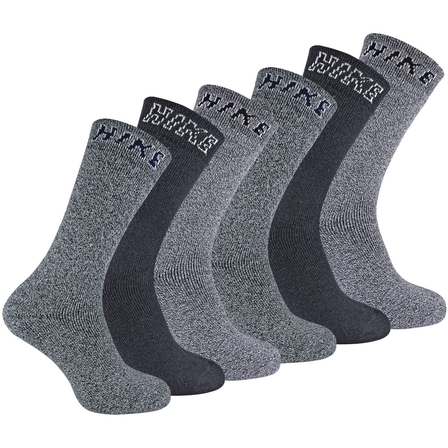 Sock Snob Men's Grey 6 Pack Soft Breathable Cotton Hiking Socks For Summer In | Size: 6-11 - Image 2