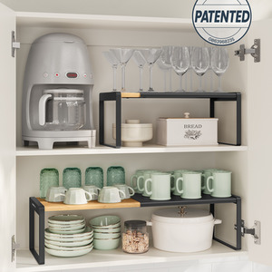 SONGMICS 2 tier pullout spice rack kitchen shelf ,27 x25x 23 cm