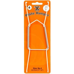 X-Hooks No.4 Extra Large Plate Hanger 28-41cm, White Coated Steel