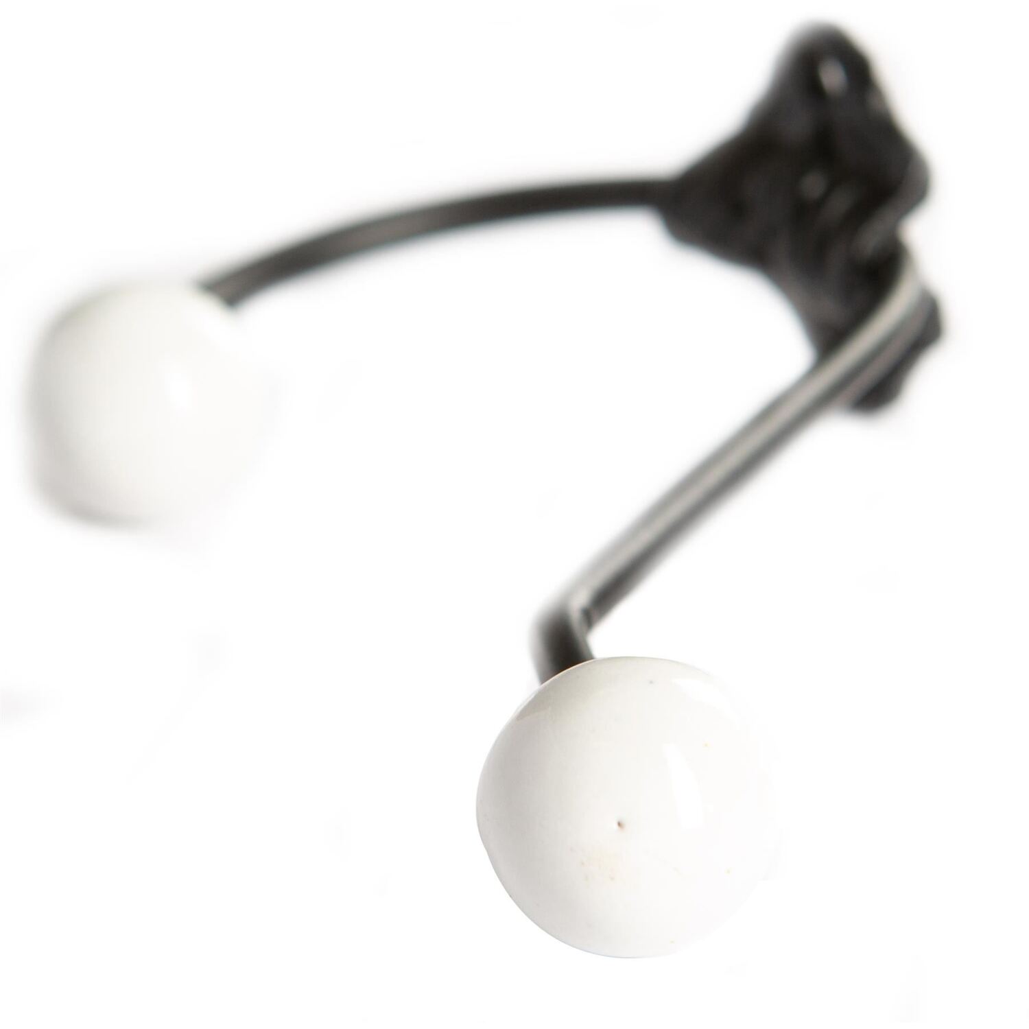 Hammer and Tongs Ceramic Ball Hat & Coat Hook - W50mm x H180mm - Pack of 10 in White | Size: 1000mm x 1000mm