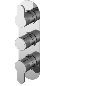 Balterley Consall Round Concealed Thermostatic Triple Shower Valve with