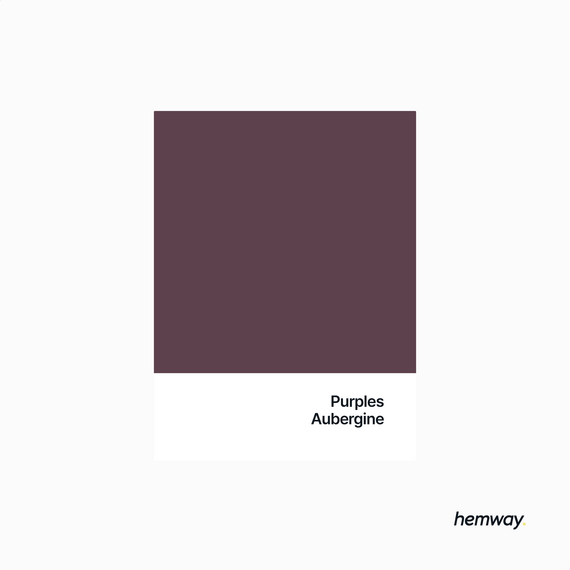 Hemway Chalk Paint Flat Matt Aubergine Purple 1L