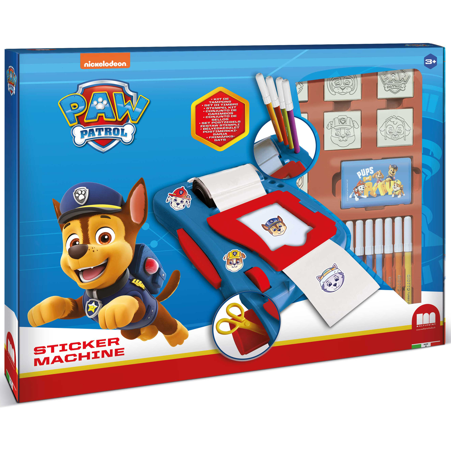 Multiprint Paw Patrol Sticker Machine By ¿ Kids Craft & Stationery Set - Blue