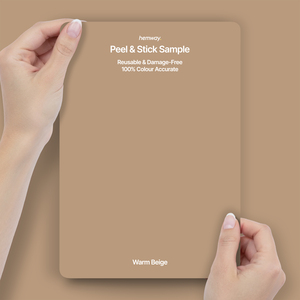 Hemway Interior Paint Sample, Warm Beige, Peel & Stick Swatch