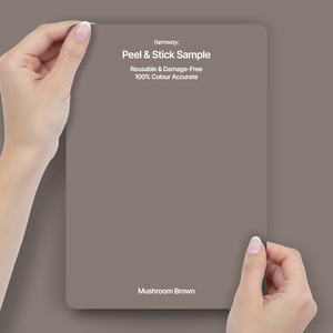 Hemway Interior Paint Sample, Mushroom Brown, Peel & Stick Swatch