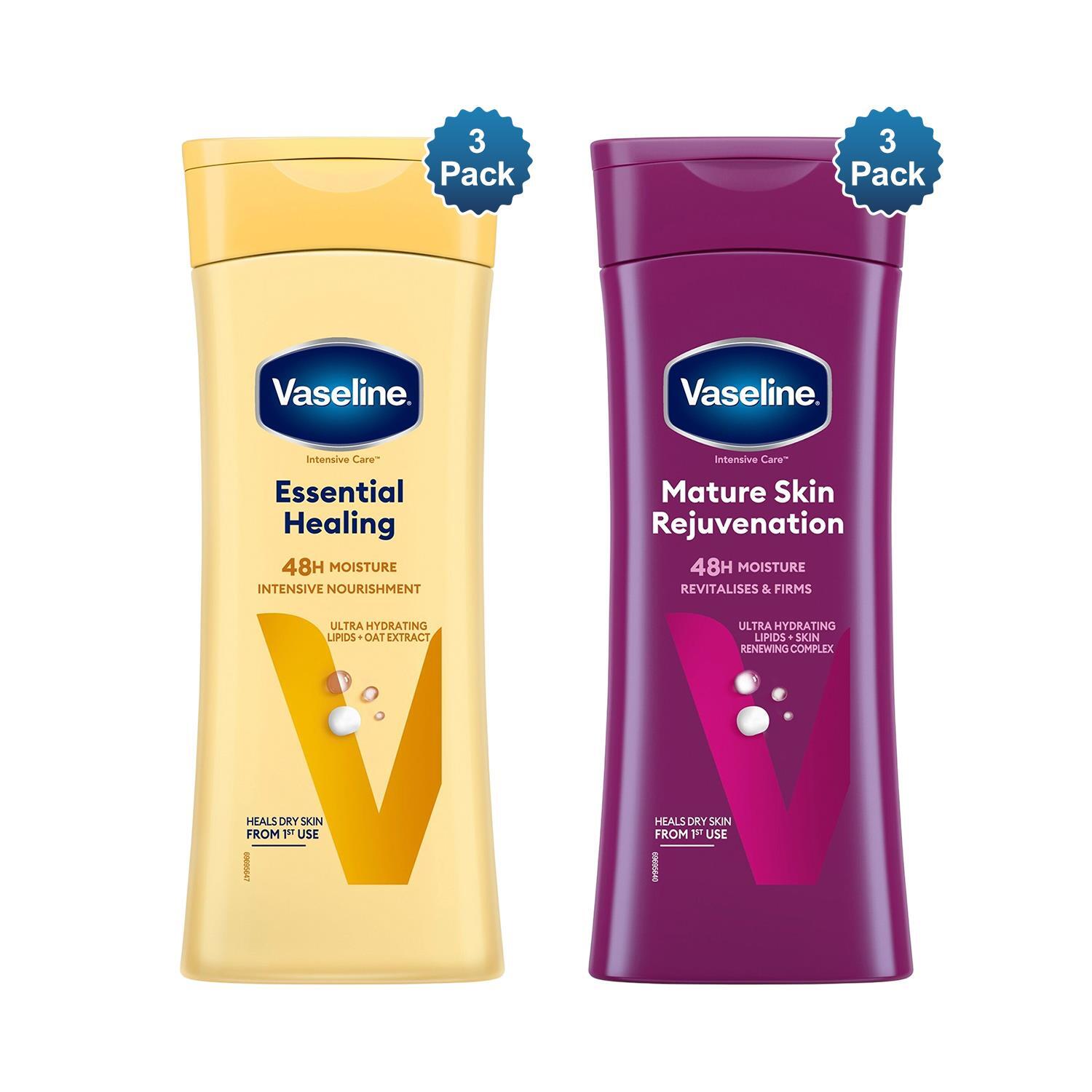 Vaseline Intensive Body Lotion Essential Healing & Mature Skin 400Ml, 3Pk - White