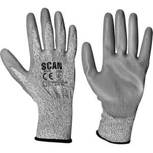 Scan grey PU-coated cut 3 gloves XXL (size 11).