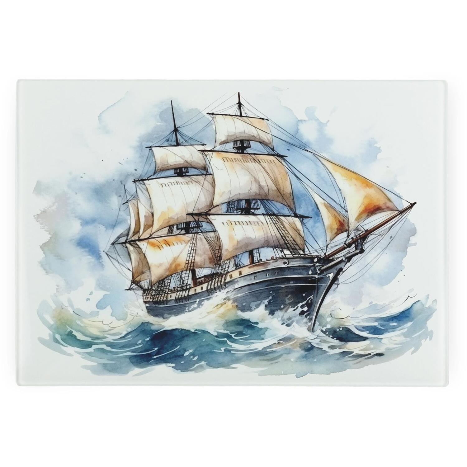 Image of Sailing Ship Smooth Glass Worktop Saver&hellip;