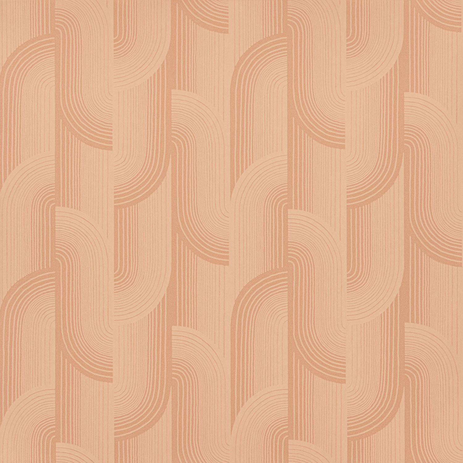 Grandeco Boutique Romanie Coral Art Deco Rust Luxury Embossed Wallpaper - Image 5