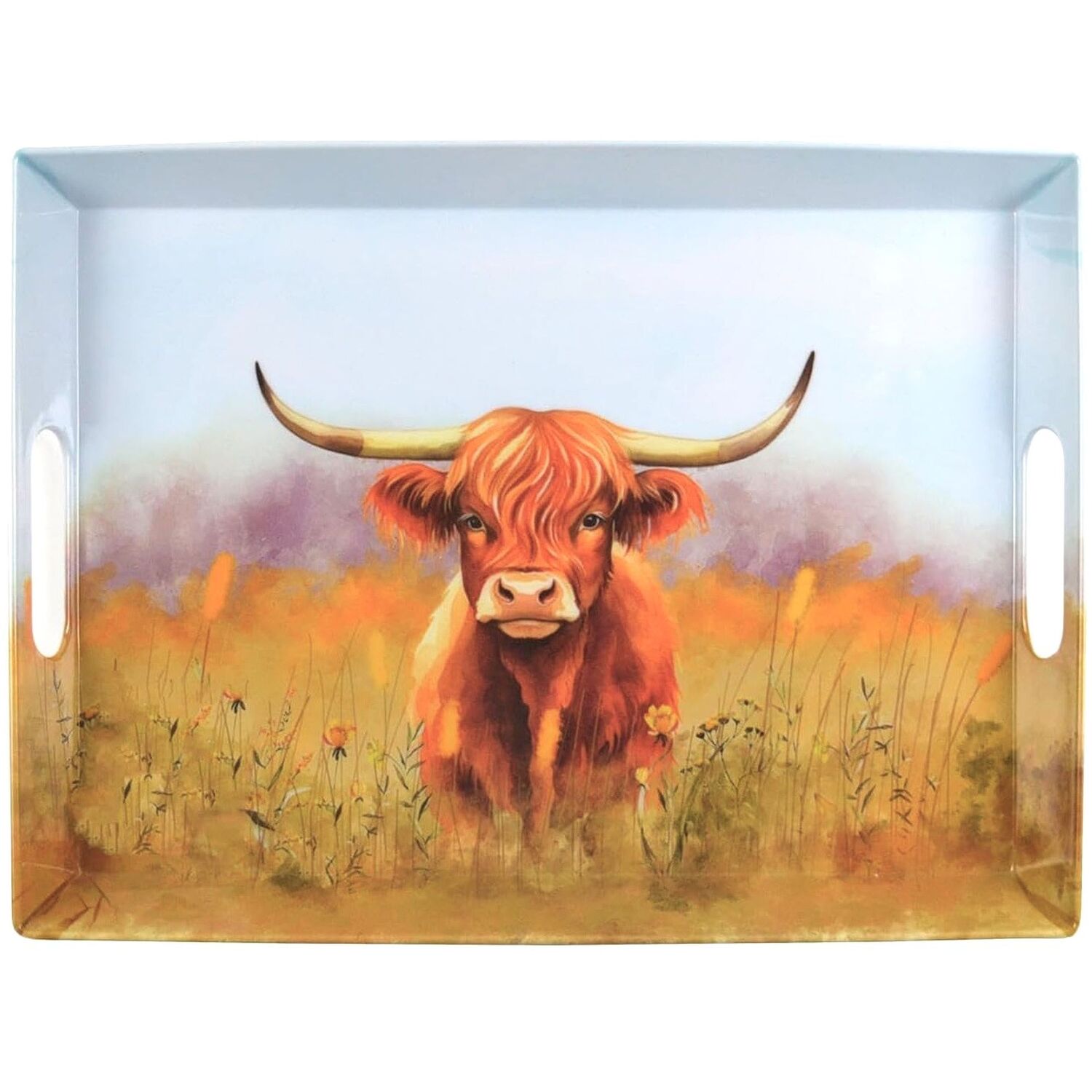 Image of Highland Cow Large Serving Tray With&hellip;