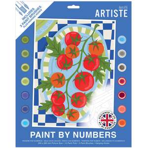 DOCRAFTS ARTISTE Large Paint by Numbers, Tomatoes, Summer Craft, 395x295mm