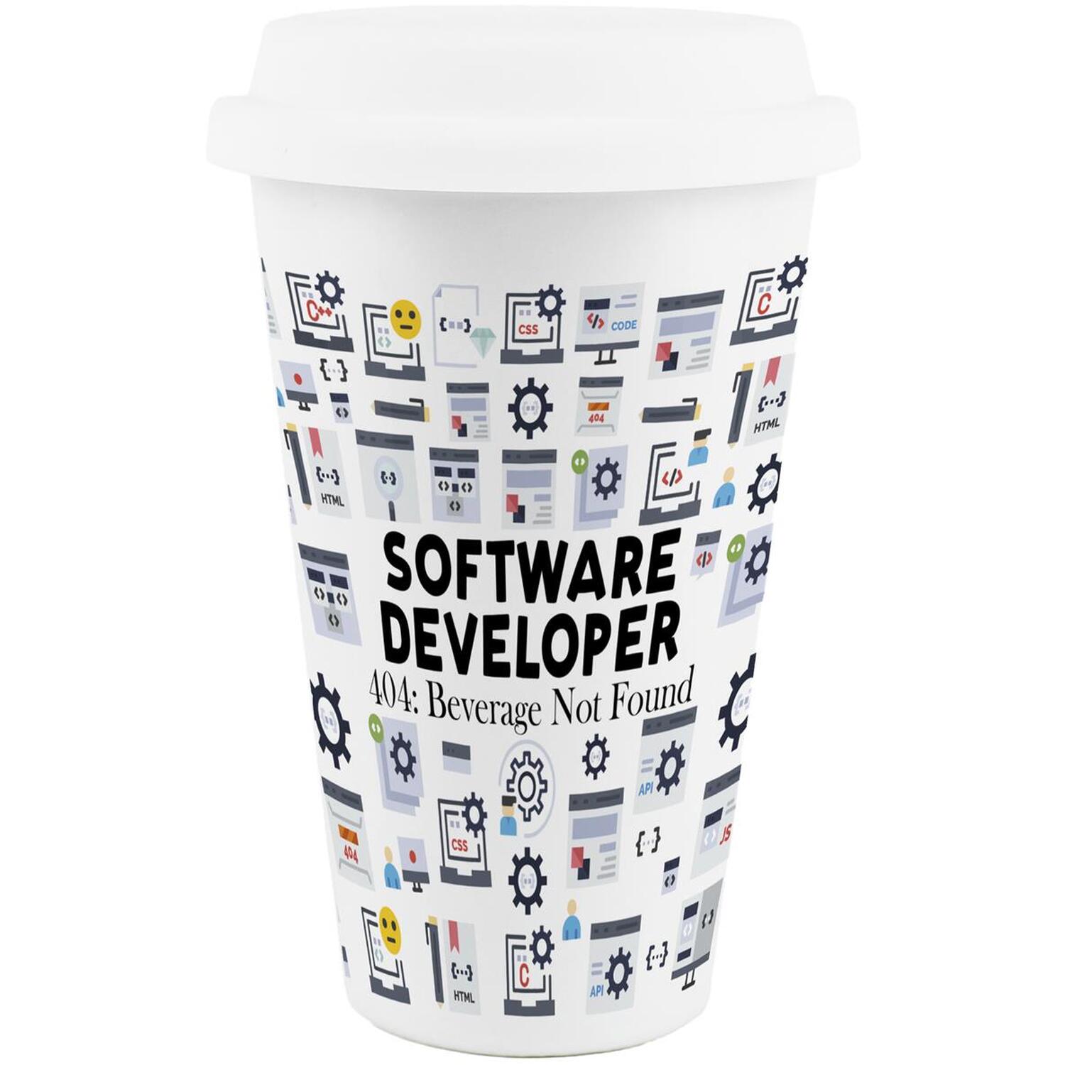 Image of Novelty Software Devleoper Ceramic Travel Mug&hellip;