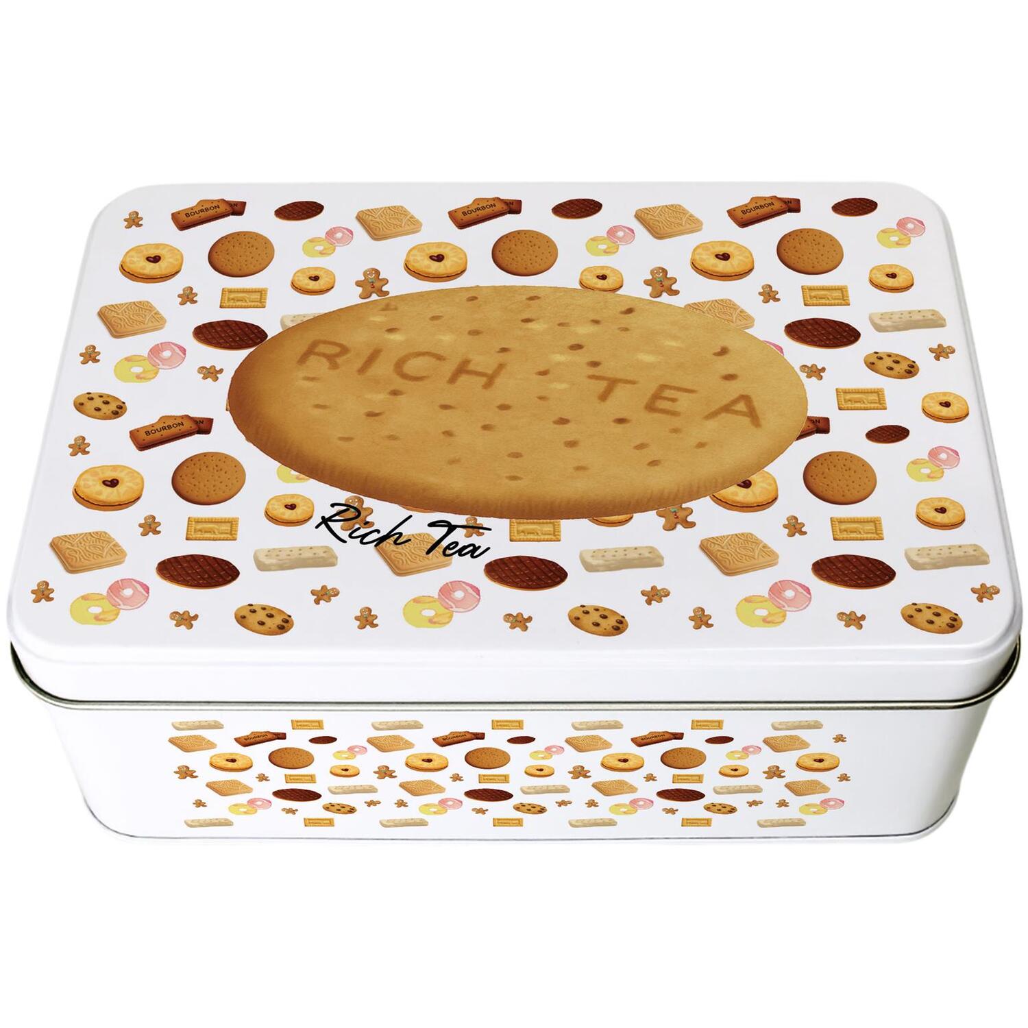 Rich Tea Biscuit Tin - Rectangular Storage Container Novelty Kitchen Gift - Image 2