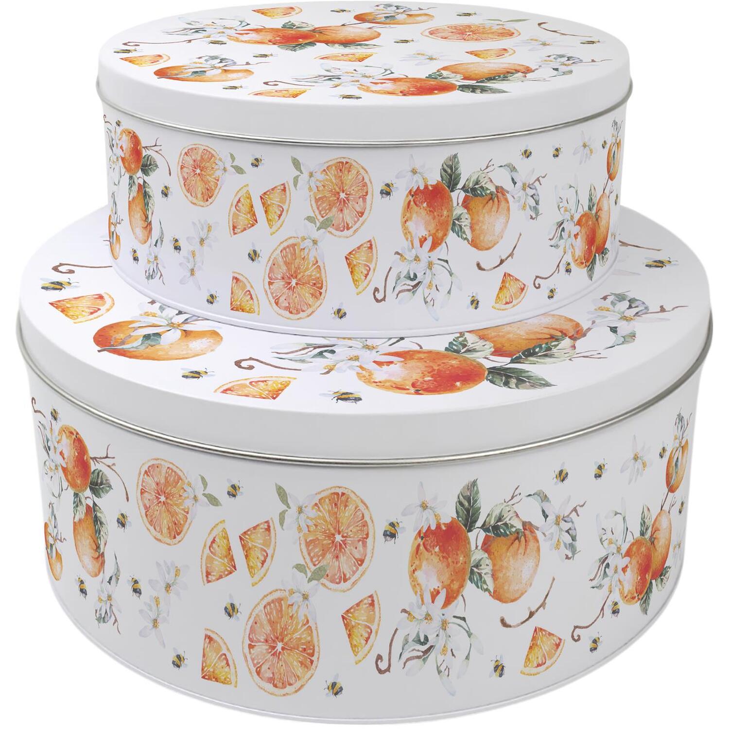 Image of Tangerines Cake Tins Set - Multicoloured