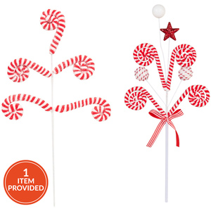 Swirl Candy Cane Pick