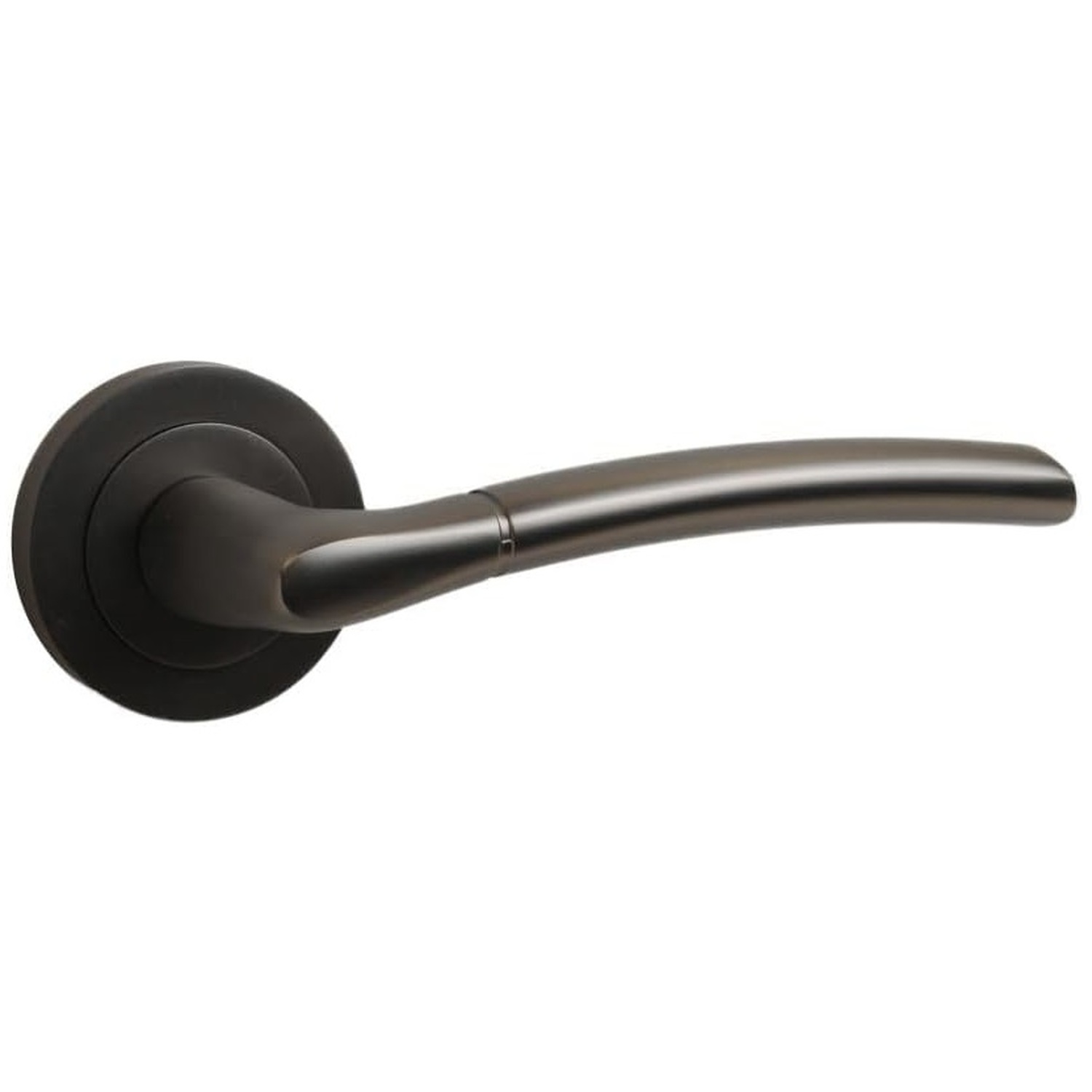 - Dzina Design Ios Lever On Rose Door Handle In Gunmetal For Internal Doors - Image 2