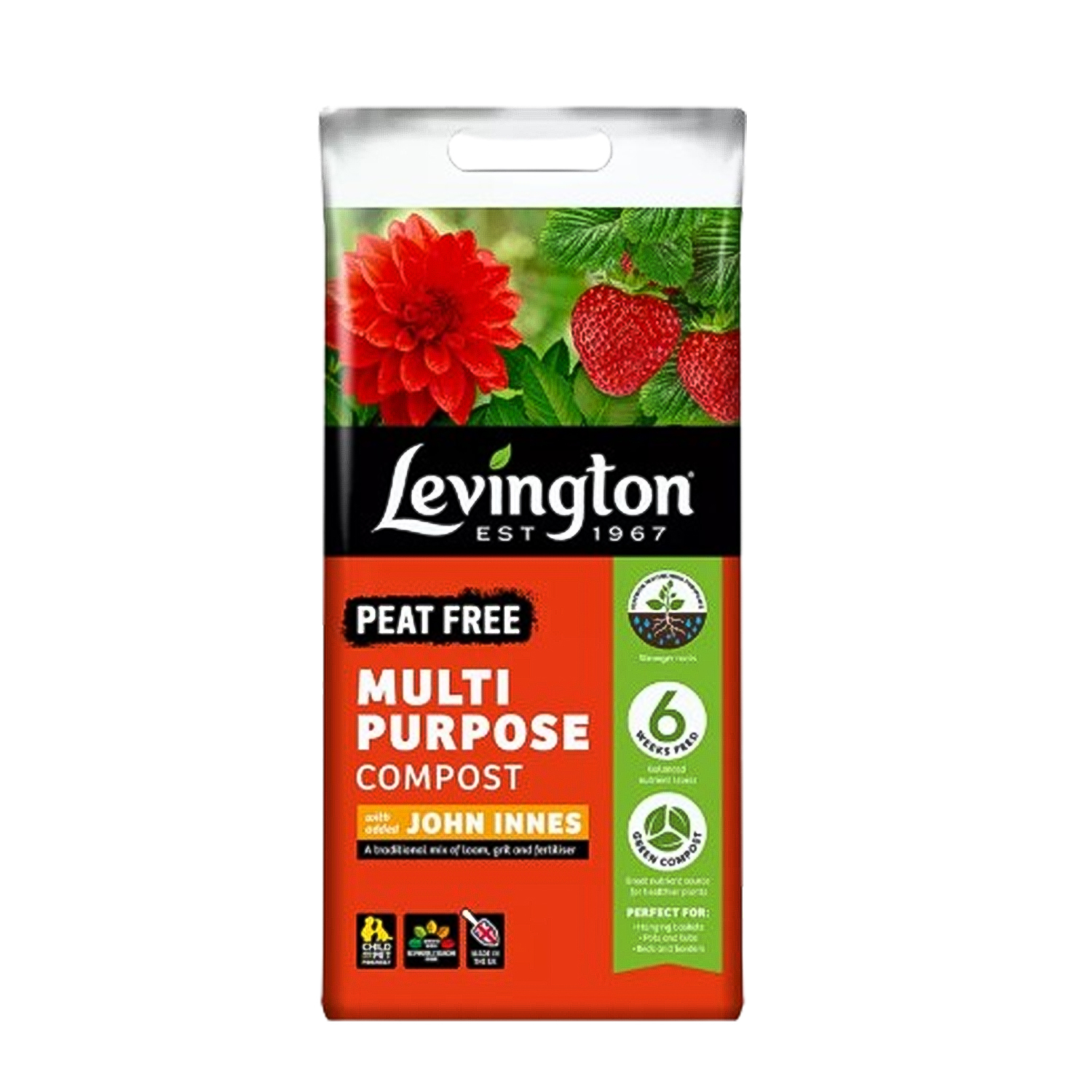 Levington Peat Free Multi Purpose With Added John Innes 10L - Brown - Image 1