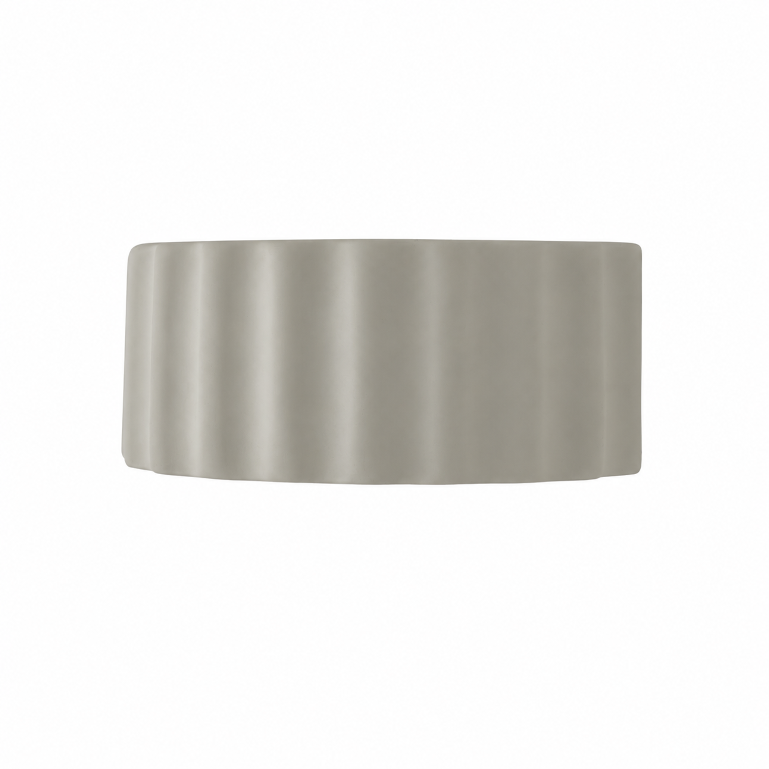 Valuelights Unisex Light Grey Pablo Curved Ribbed Ceramic Flush Wall Sconce Light W/ Bulb In - Image 6