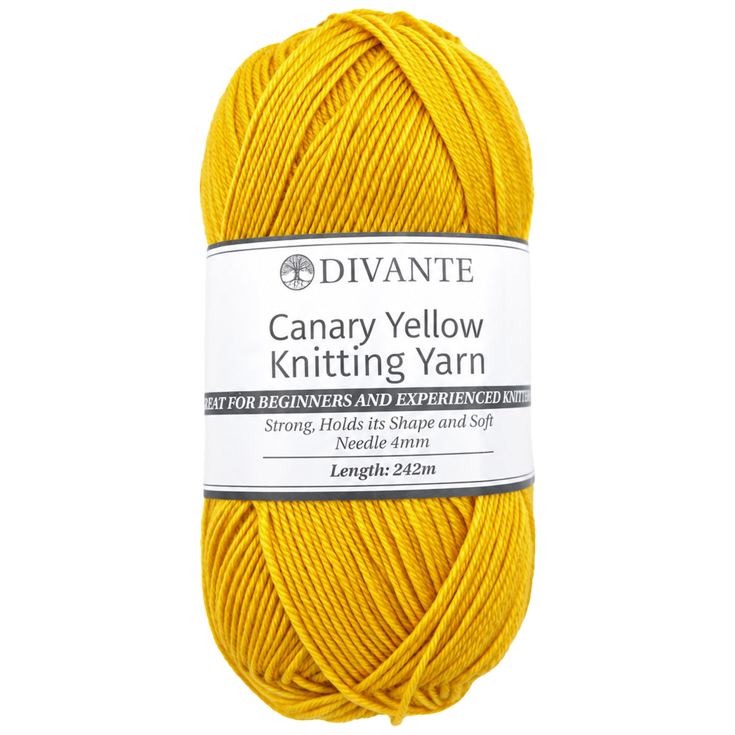 Divante Basic Knitting Yarn - Canary Yellow