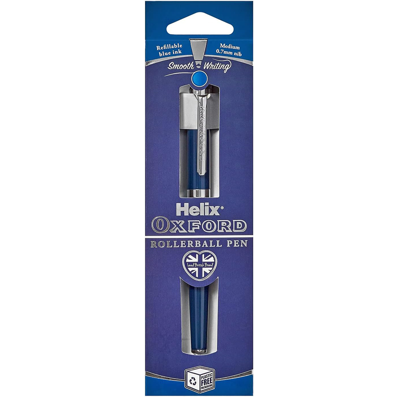 Helix Oxford Rollerball Pen - Black - Blue - Image 1