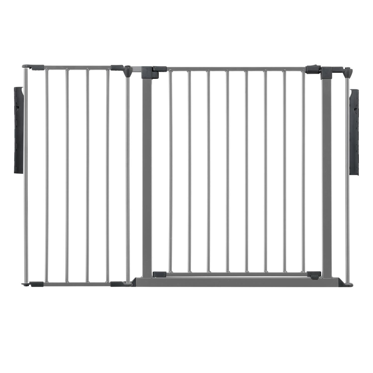Safetots Premium Multi Panel Room Divider, Up To 187Cm Wide, Black, 70Cm Tall - Grey / 115 X 70 Cm