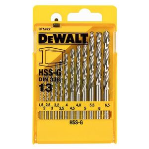 DeWALT Power Tools Dewalt Power Tools Hss-r Jobber Drill Bit Set